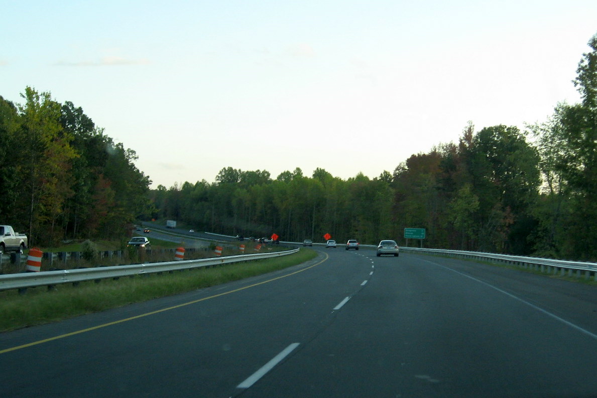 View of US 220 (Future I-73/I-74) Southbound freeway near Asheboro, August 
2011