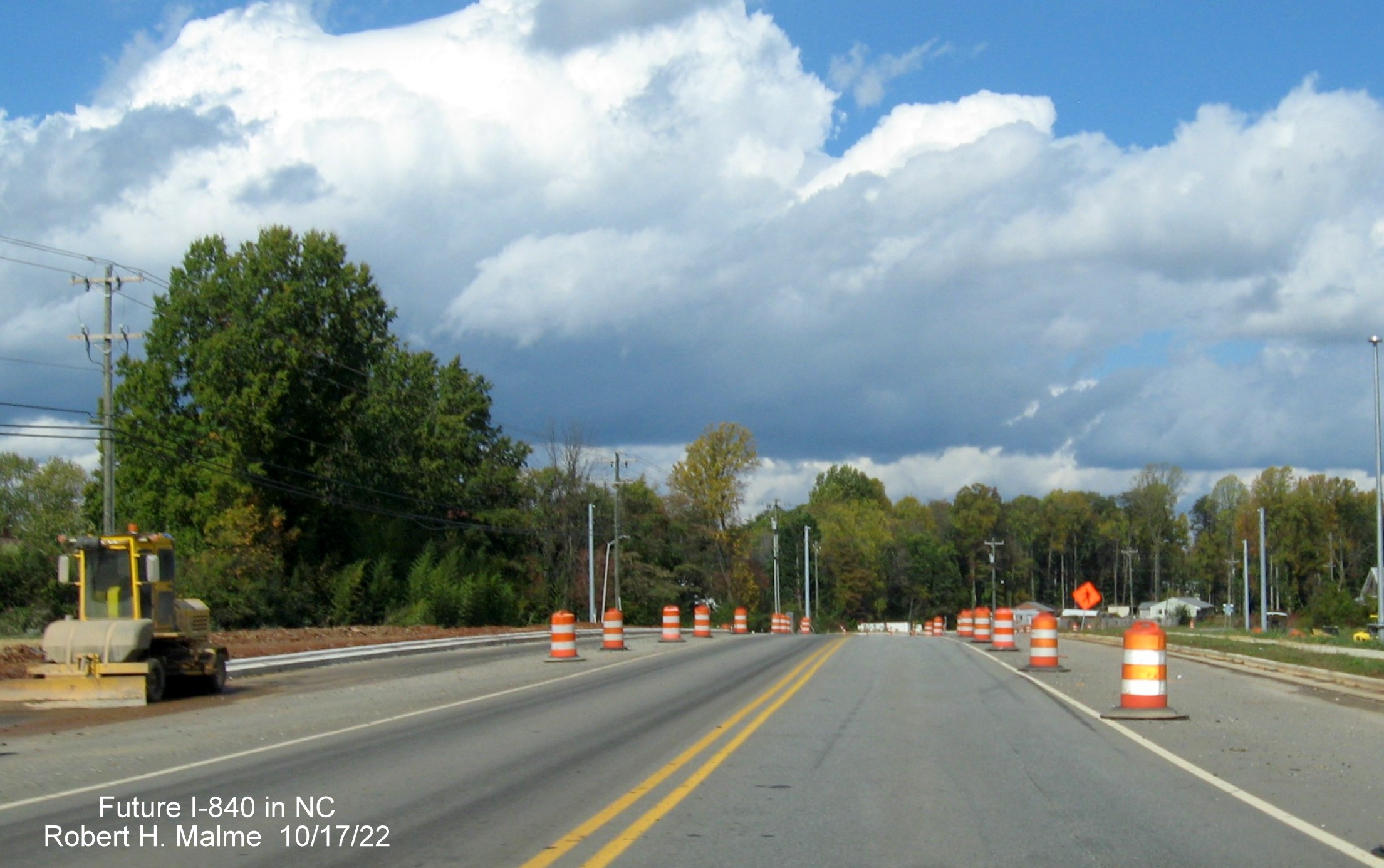 Image of Yanceyville Street near future interchange with Greensboro Urban Loop, October 2022