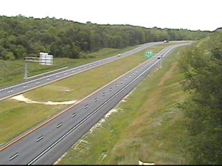 Photo from NCDOT traffic camera of I-74 in the vicinity 
of the Jackson Lake Rd Bridge in May 2011