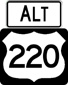 Image of Alt US 220 Shield, from Shields Up!