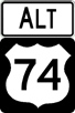 Image of Alt US 74 Shield, from Shields Up!