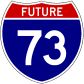 Image of Future I-73 shield, from Shields Up!