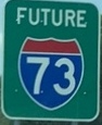 Image of Future I-73 sign along US 220 North near Summerfield, by Strider