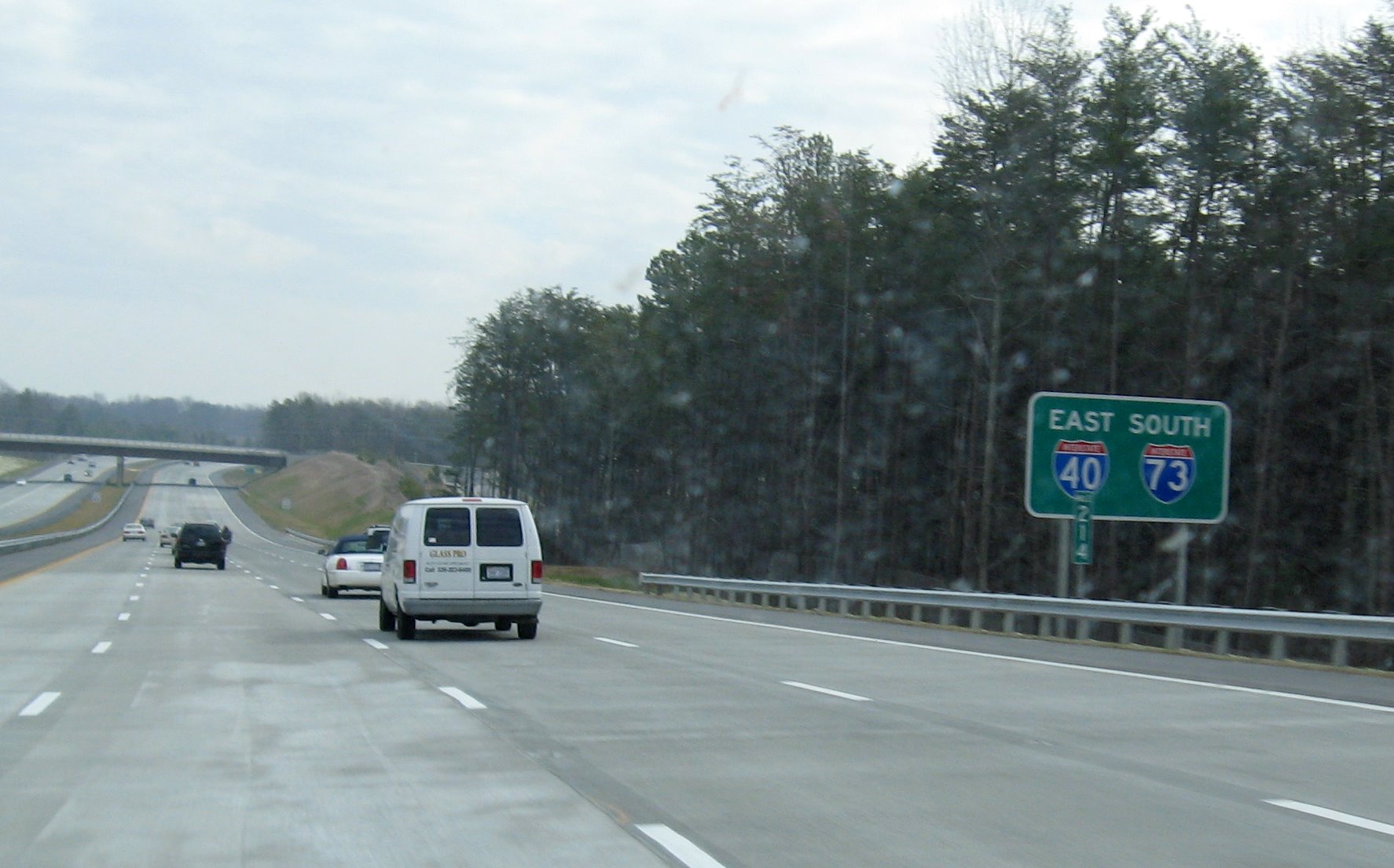 Photo of original Greensboro Loop reassurance marker sign in Dec. 2008