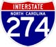 Image of NC I-274 shield (from Shields Up!)