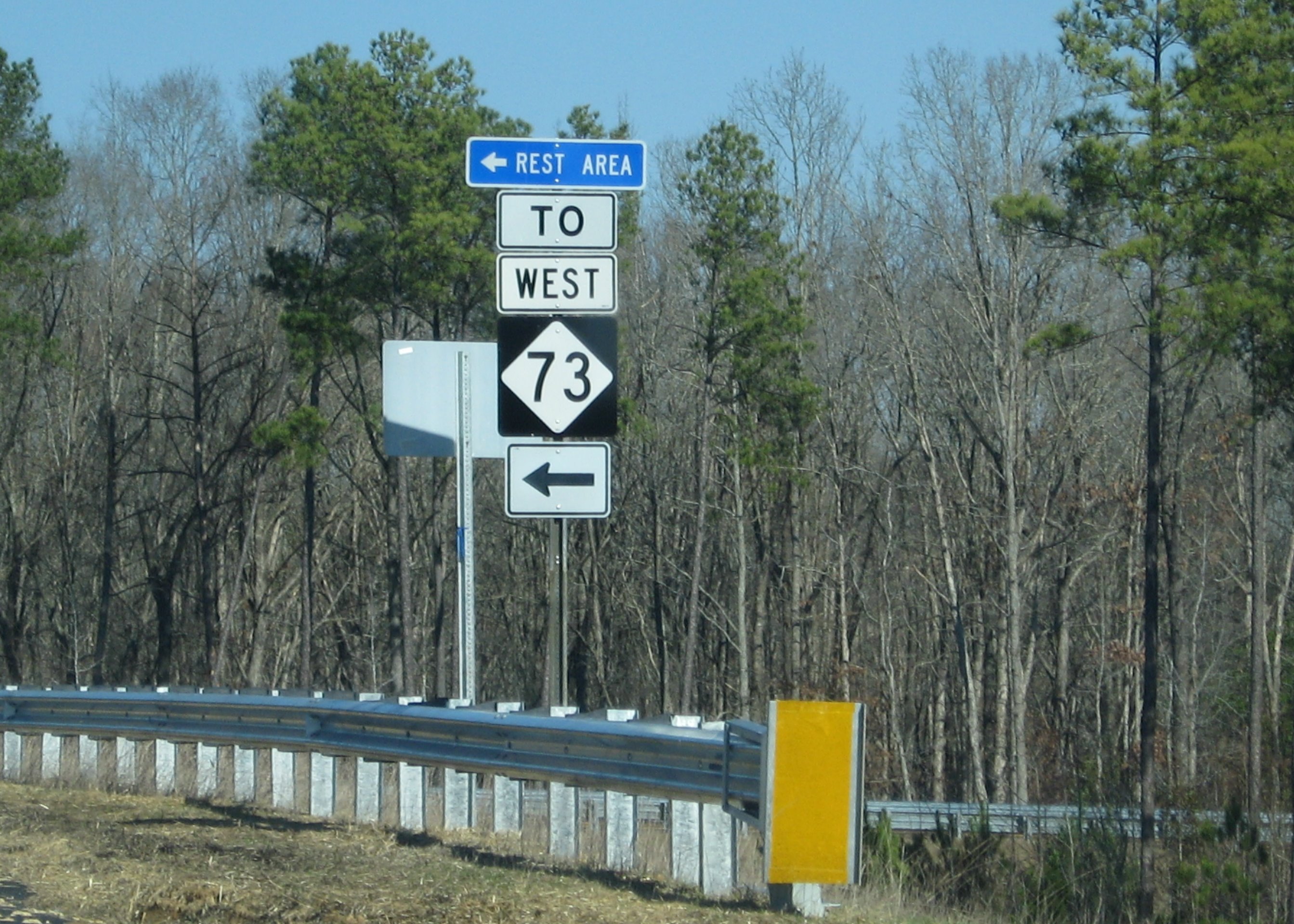 Photo of I-73/I-74 Roadbed under construction at Future NC 73 interchange, 
Dec. 2007