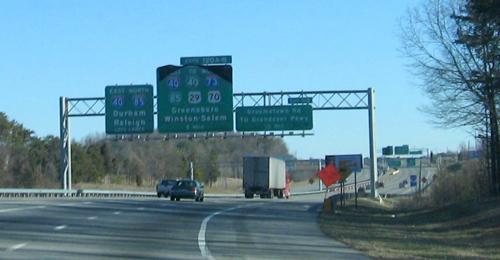 Photo of new signs for I-73 Section of Loop prematurely displayed on I-85
North near Greensboro