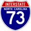 Thumbnail image of NC Interstate 73 shield, from Shield's Up!