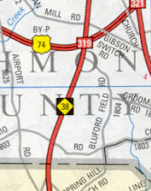 Image of Map showing area of I-73
		Segment 13