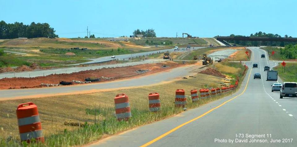Image of Future I-73/I-74 roadway under construction along US 220 North of Rockingham, by David Johnson