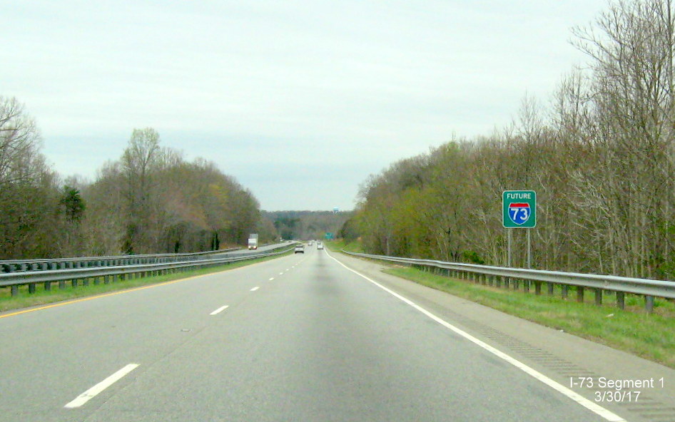 Image of Future I-73 Sign along US 220/US 311 South near Mayodan, NC
