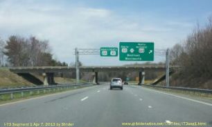 Overhead Exit sign for US 311 on US 220 North near Madison, NC by Strider Apr 
2013