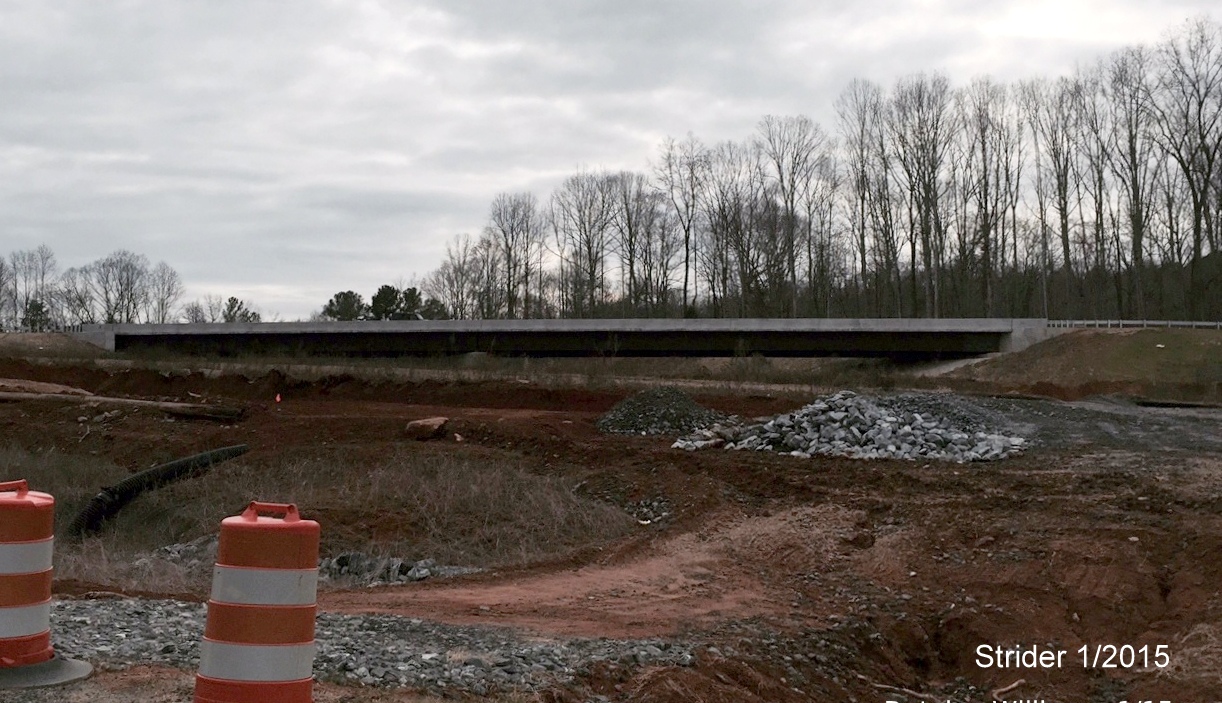Image of new US 220 Bridge over Haw River at future I-73 interchange near Summerfield, 
NC. Photo by Strider