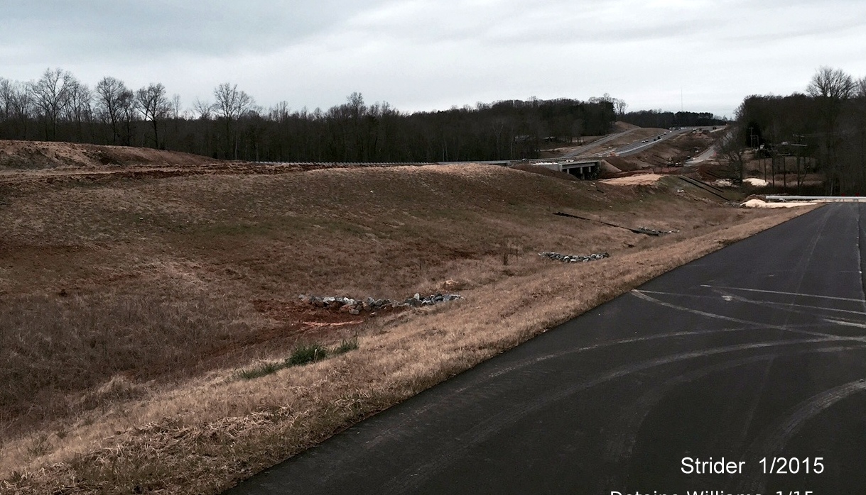 Image of future I-73 NB lanes under construction across the Haw River, photo by Strider