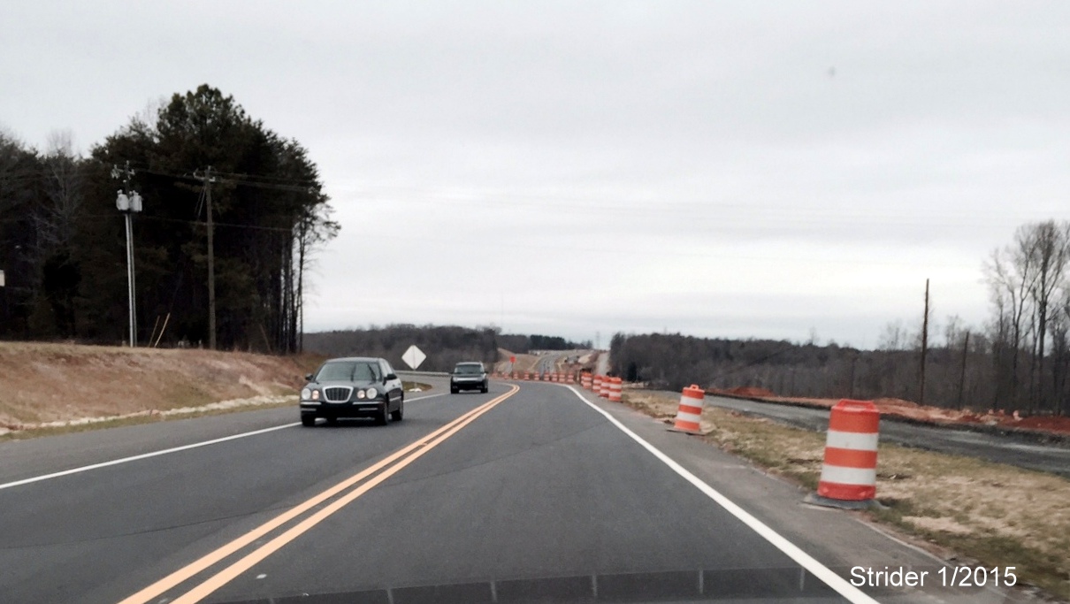 View of traffic on US 220 using completed future I-73 SB lanes near Summerfield, NC, 
Photo by Strider