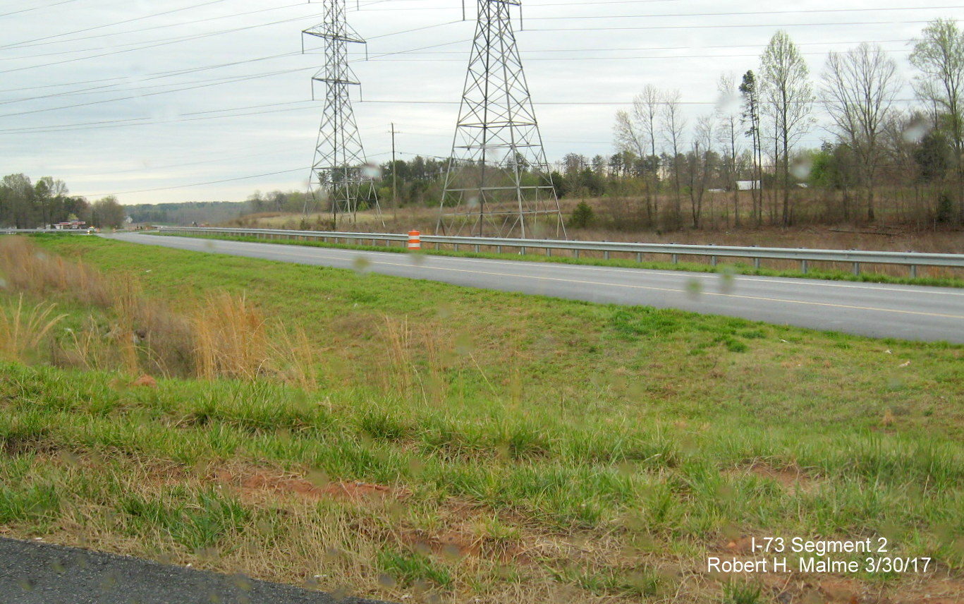 Image taken of new US 158 on-ramp to Future I-73/US 220 North in Guilford County