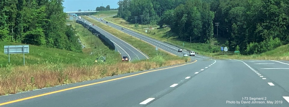 Image of first North I-73/US 220 reassurance markers just across the Rockingham County border, by David Johnson