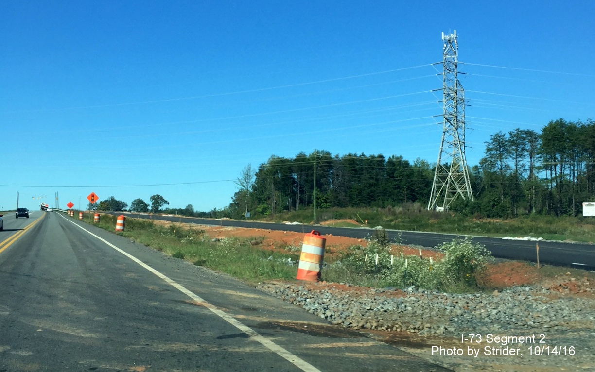 Image of construction along US 220 for future I-73 at US 158 interchange, by Strider