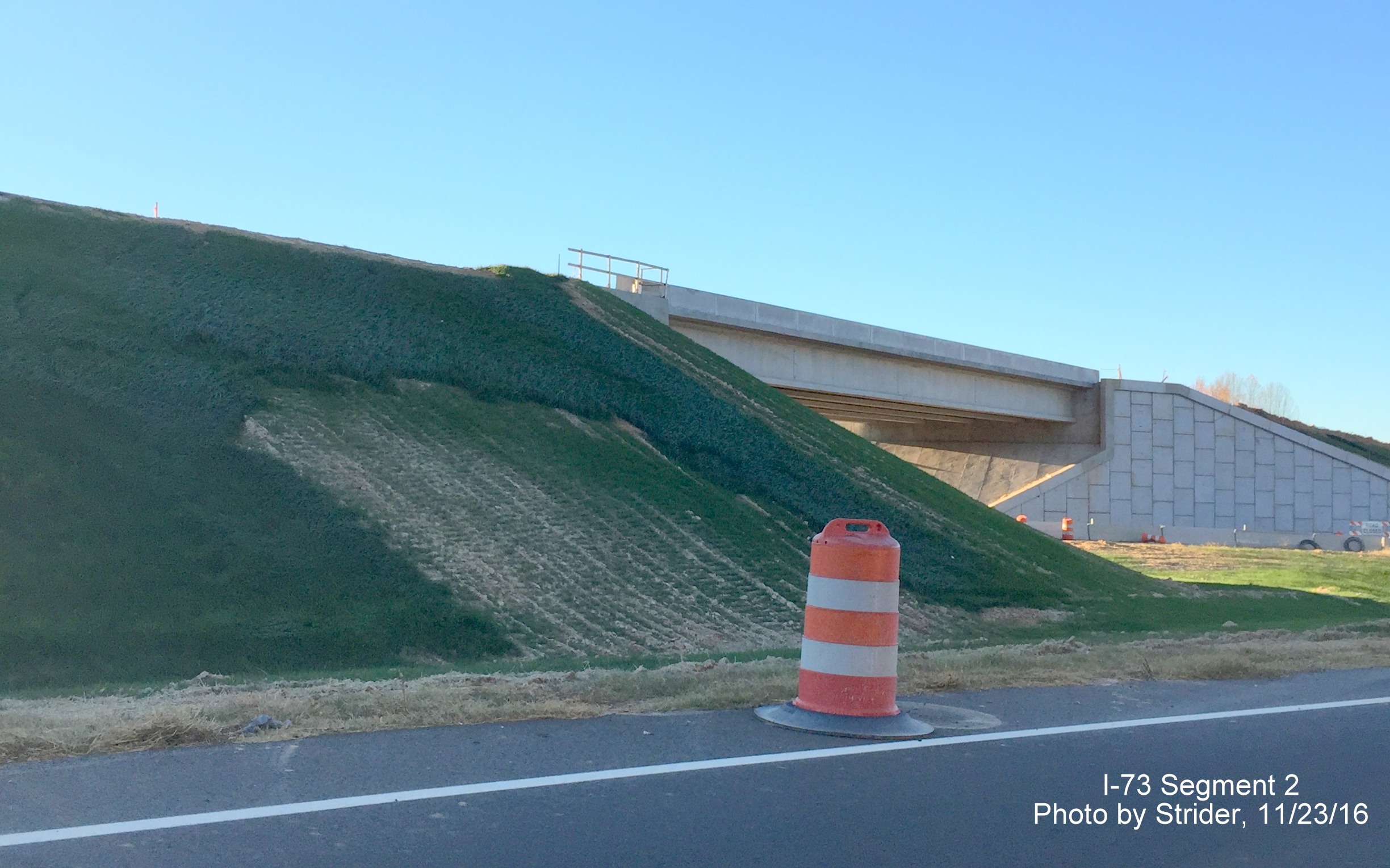 Image showing completed bridge that will take I-73/US 220 South over NC 68 in Rockingham County, by Strider