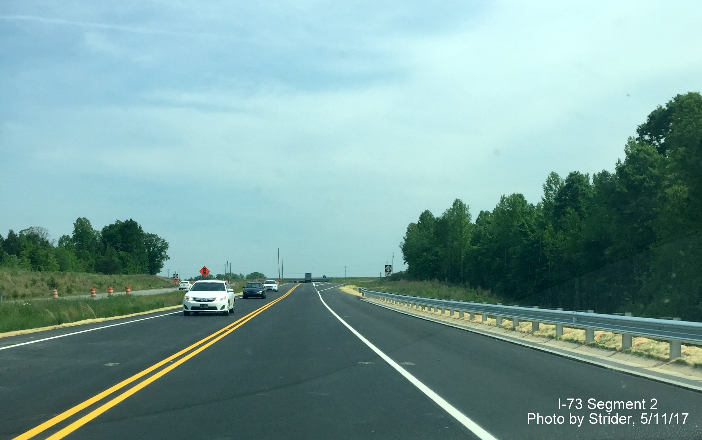 Image taken from US 220 South approaching newly opened off-ramp to NC 65 from Future I-73 South, by Strider