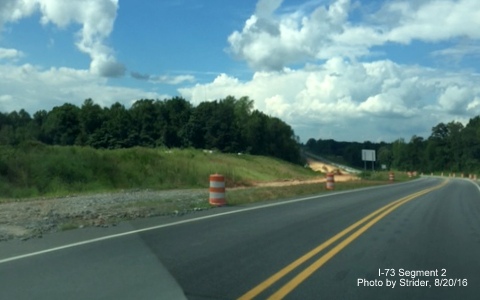 Image of construction along US 220 for future I-73, by Strider