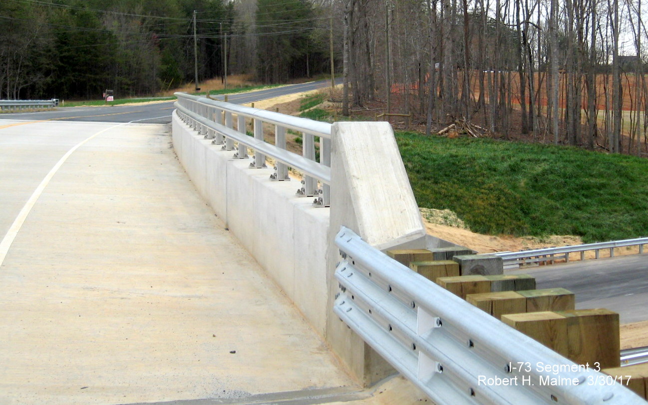 Image taken of Deboe Rd bridge over future I-73 lanes under construction in Guilford County