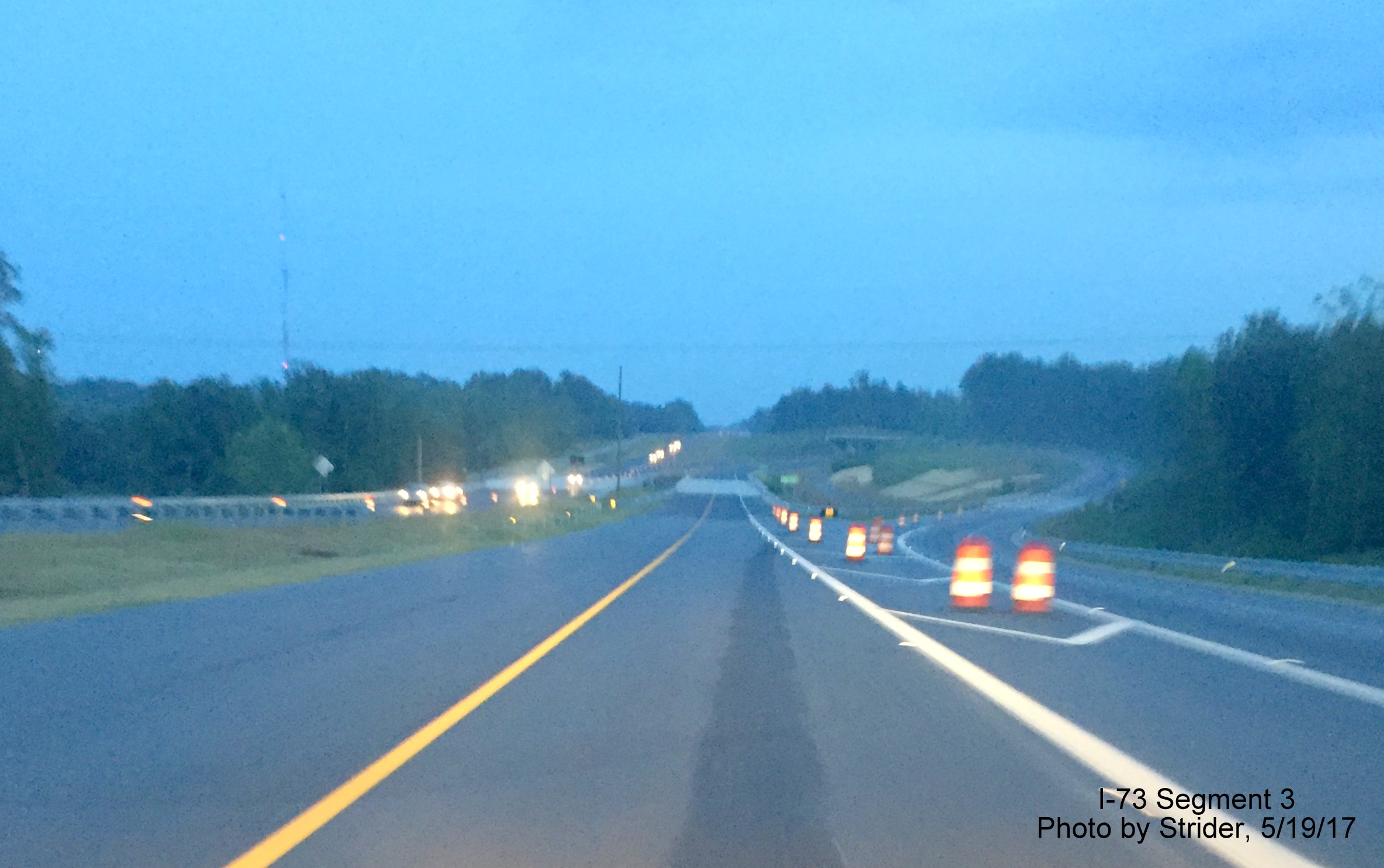 Image taken at start of new I-73 South highway at US 220 South interchange in Summerfield, by Strider