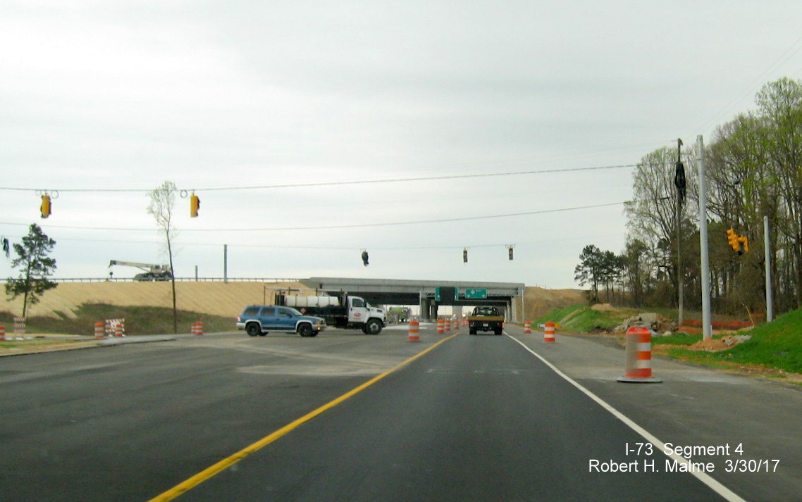 Image showing construction progress on future I-73 North exit from NC 68 South in Greensboro