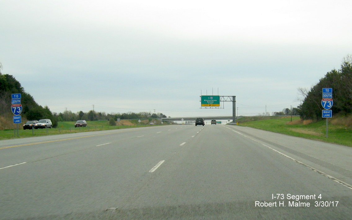 Image showing I-73 trailblazers on Bryan Blvd East of the PTI Airport in Greensboro