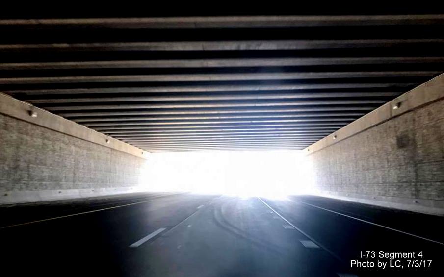 Image taken heading under PTI Airport Taxiway Bridge on I-73 North in Greensboro, by LC