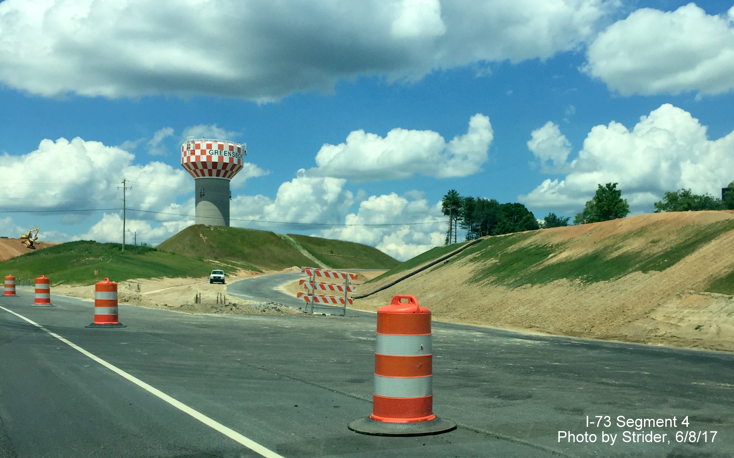 Image taken of ramp construction ant Future I-73 South and NC 68 North interchange in Greensboro, from Strider