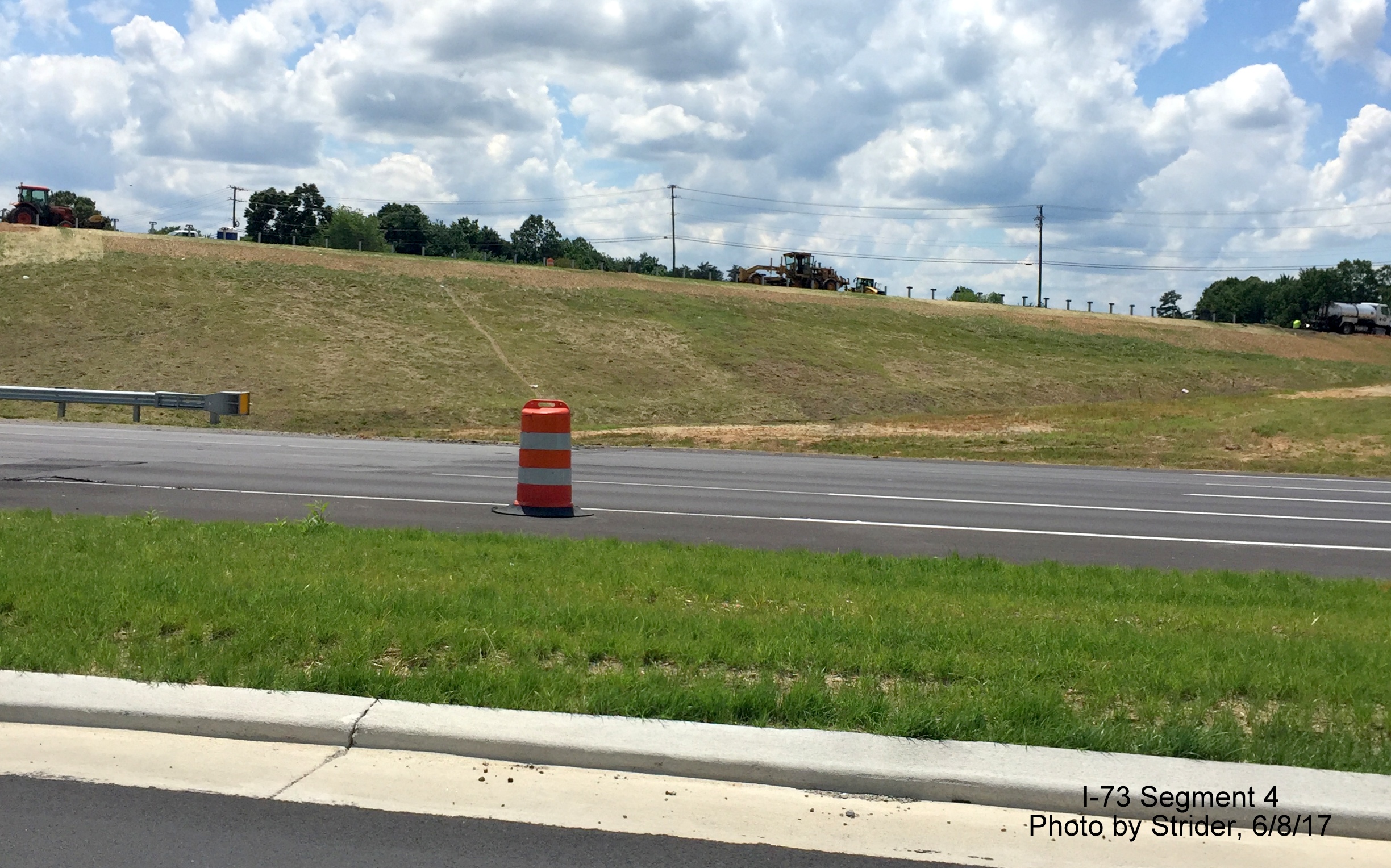 Image taken of view looking across NC 68 and Future I-73 roadway in Greensboro, by Strider