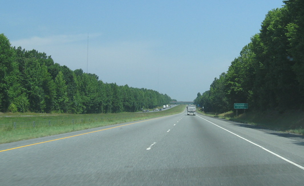 View of US 220 (Future I-73) Highway North in Randleman, NC