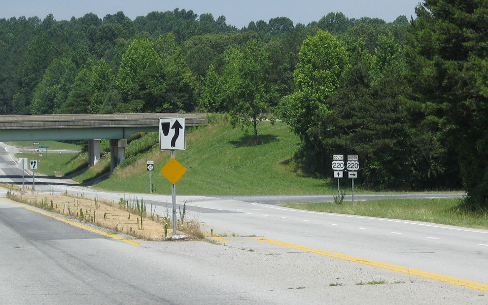View of onramps to US 220 North (Future I-73) at NC
62 Interchange south of Greensboro, NC