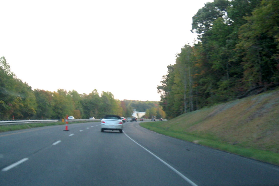 Photo of US South freeway near Asheboro, NC showing construction progress, 
August 2011