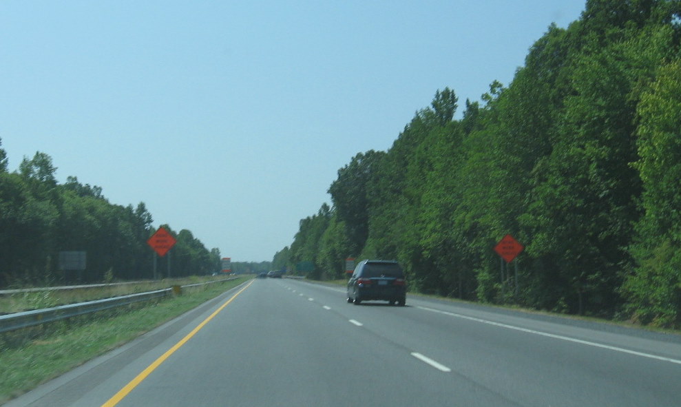 Photo of Road Construction Warning signs on US 220 South in Asheboro