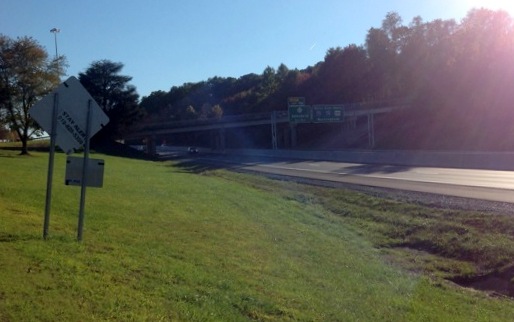 View of completed overhead signs for NC 42 exit off I-73/I-74 in Asheboro, 
courtesy of JC Austin