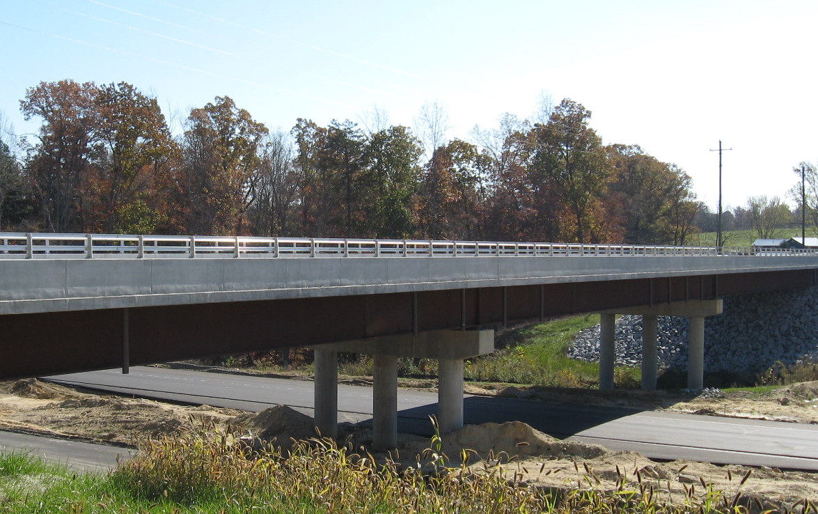 Photo of opened Jackson Lake Rd Bridge from opposite angle, Nov. 2009