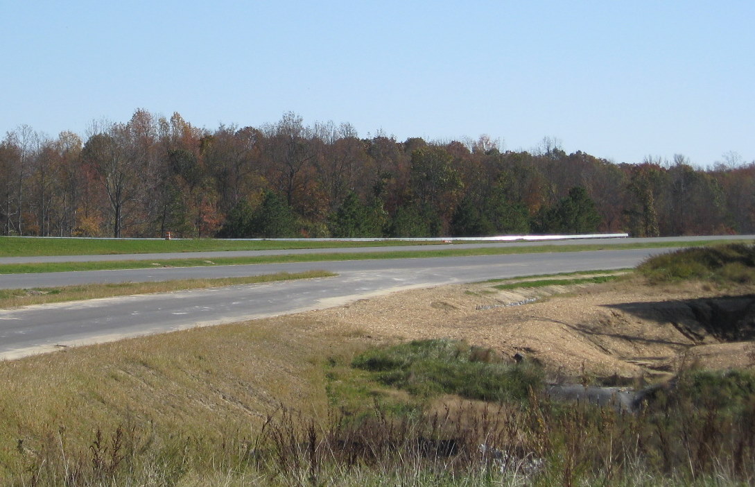 Photo of area near I-74 Flyover Ramp to I-85 under construction in Nov. 
2009