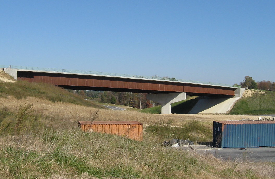 Photo of I-74 Flyover Ramp to I-85 under construction in Nov. 2009