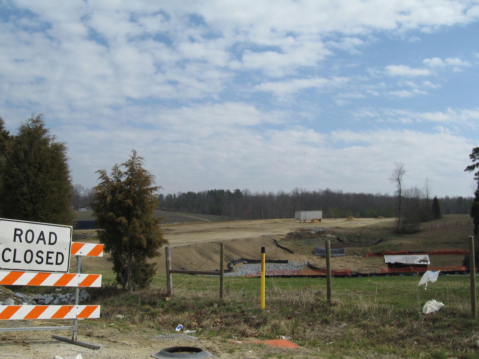 Photo of I-74/I-85 interchange under construction in Feb. 2008
