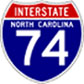 Image of NC I-74 Shield, from Shields Up!