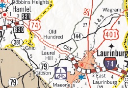 NCDOT map image of I-74 Segment 14, June 2023