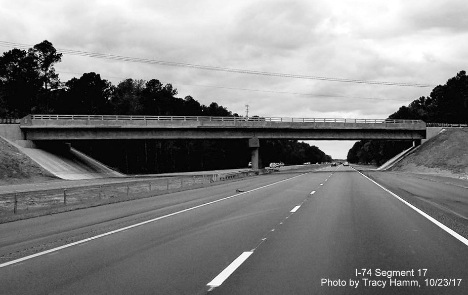 Image of newly completed Old US 74 bridge over US 74 in Columbus County, by Tracy Hamm
