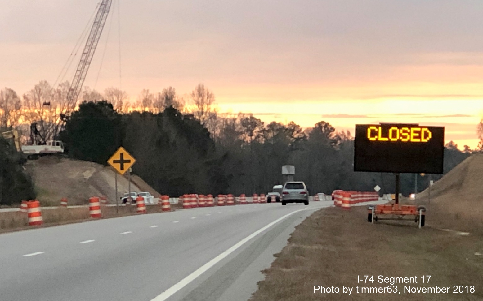 Image of bridge construction for future interchange with Broadridge Road on US 74 East in Robeson County, by timmer63