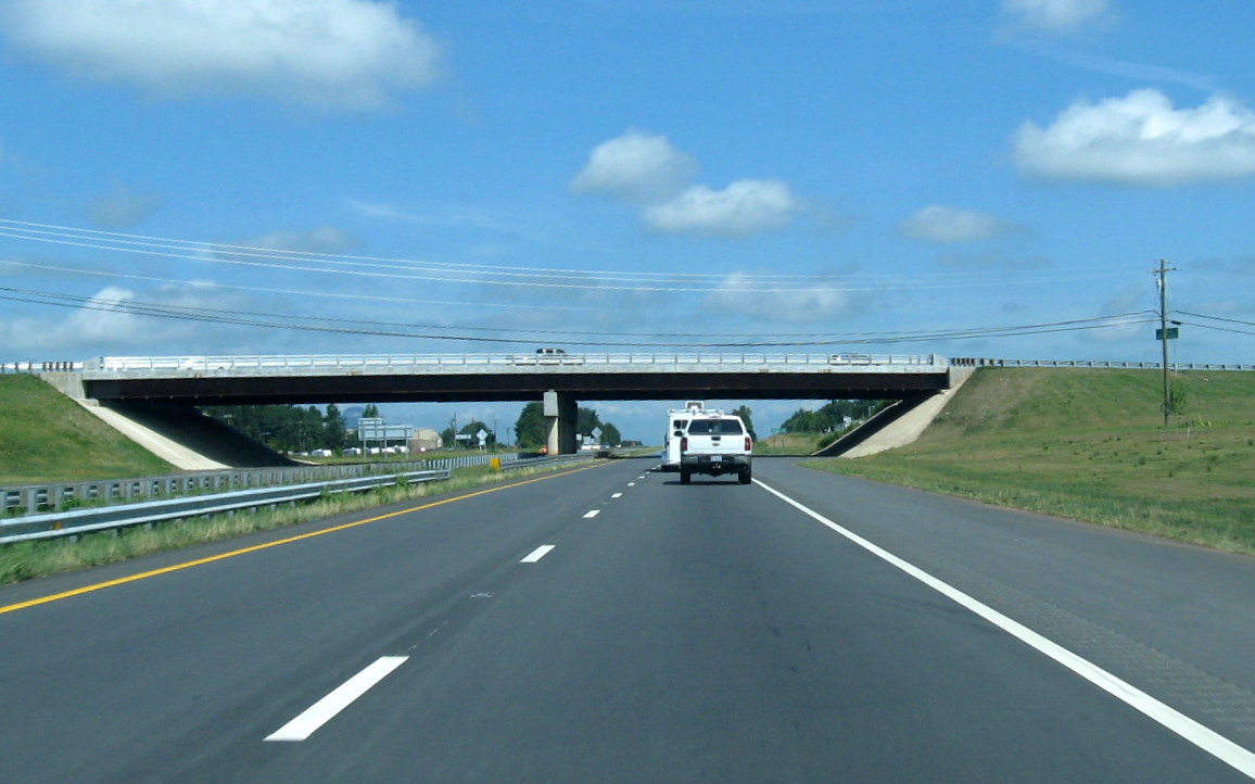 Photo of new bridge over US 52 at King, July 2012