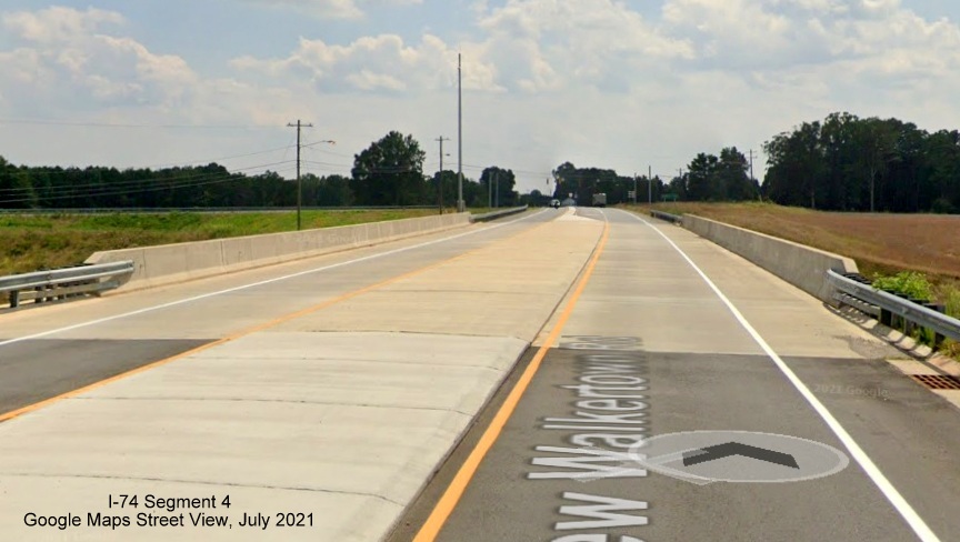 US 311 bridge over NC 74/Winston-Salem Northern Beltway (Future I-74), 
        Google Maps Street View, July 2021