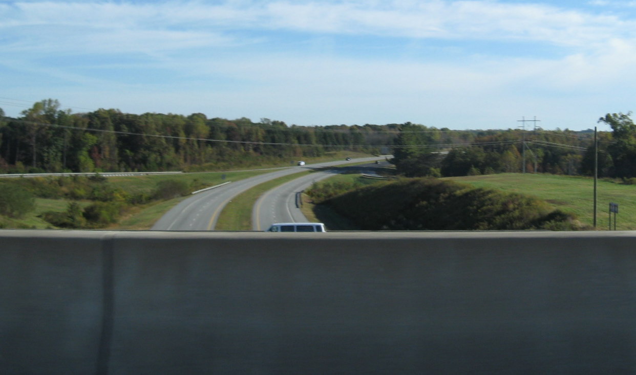 Photo of view of Business 85 from I-74 westbound bridge in Oct. 2010