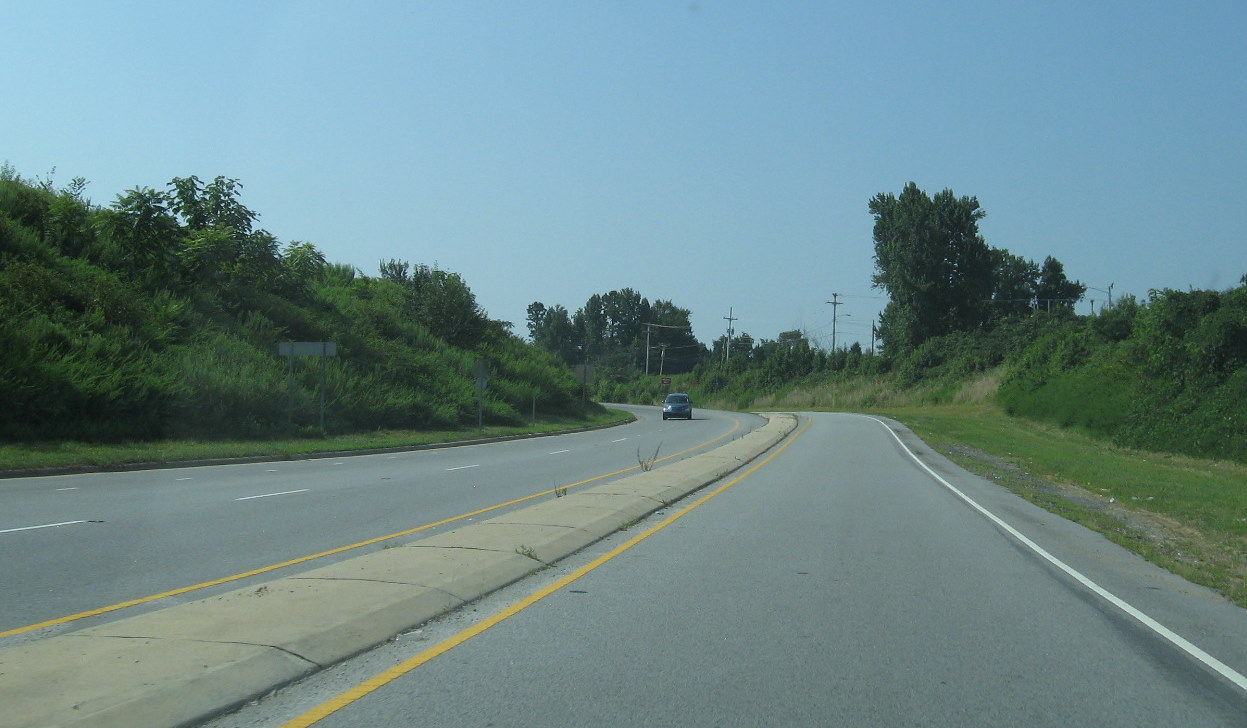 Photo of driving up Kivett Drive on-ramp to then US 311 South in July 2010