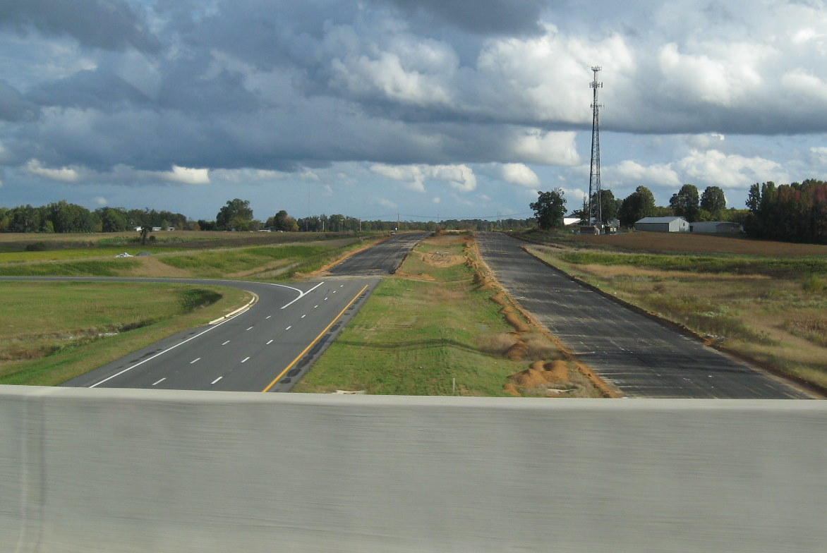Photo south of the Cedar Square Rd bridge along the now paved future I-74
freeway toward Spencer Road in Oct. 2011